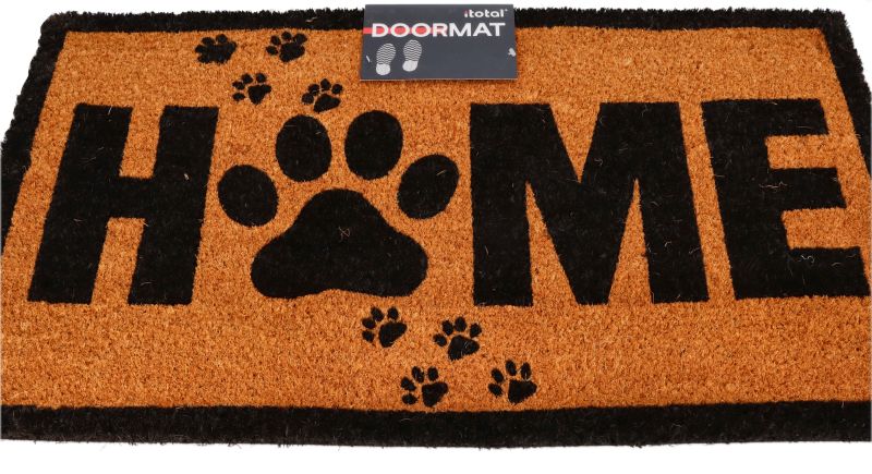 Mata kokosowa do mieszkania z napisem HOME