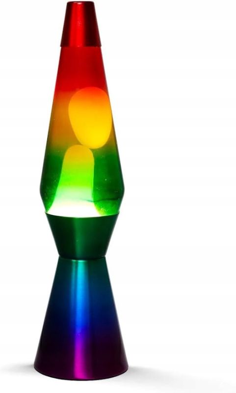 Tęczowa ozdobna lampa z efektem lawy
