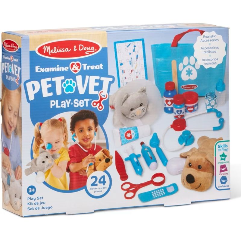 Zestaw weterynarza z maskotkami