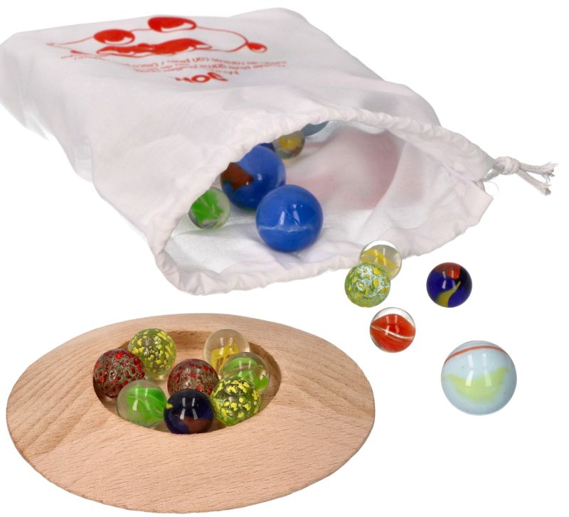 Szklaki Marbles - Szklane kulki z podstawą do grania i dekoracji