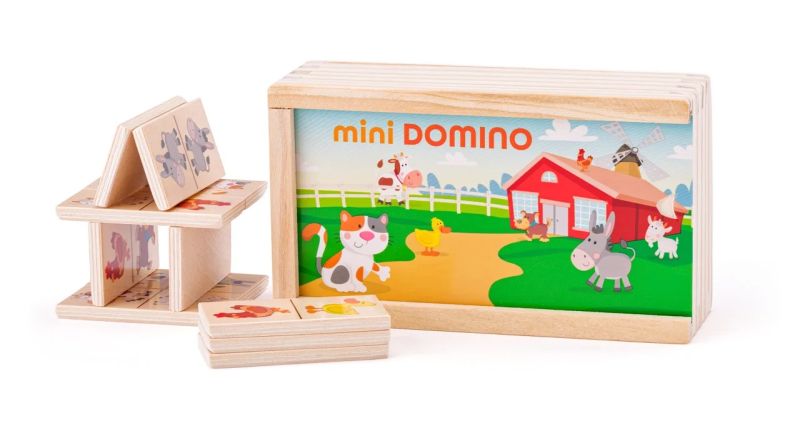 Mini Domino w pudełko - Zwierzątka