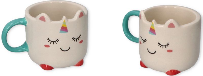 Mini kubki na espresso z jednorożcami