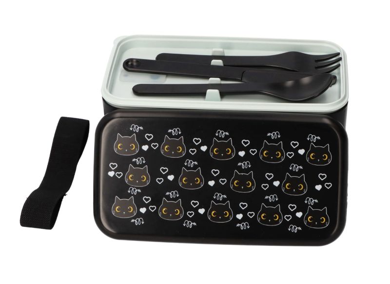 Lunch box czarny kot Bento