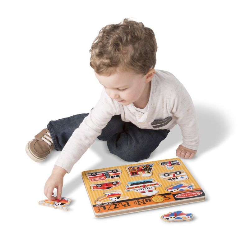 Układanka dźwiękowa - Pojazdy - puzzle muzyczne