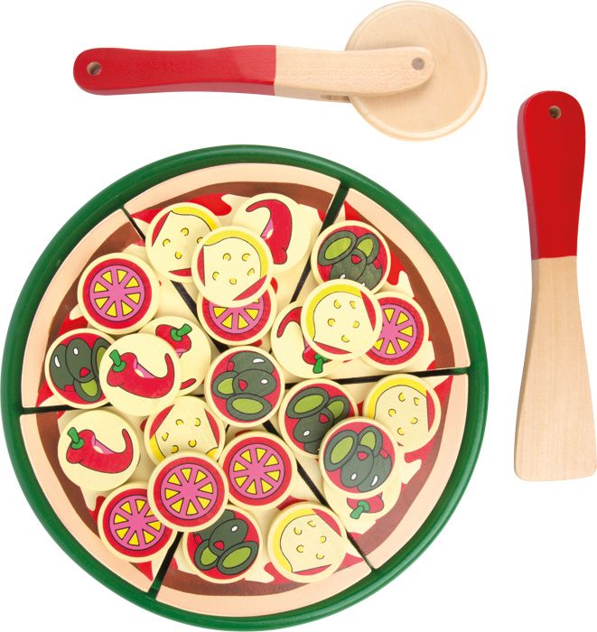 Drewniana pizza do krojenia