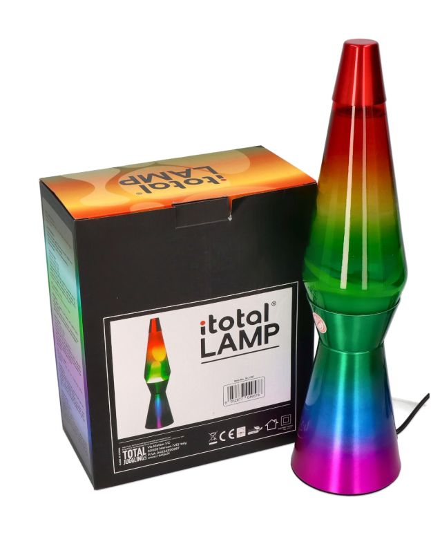 Tęczowa ozdobna lampa z efektem lawy
