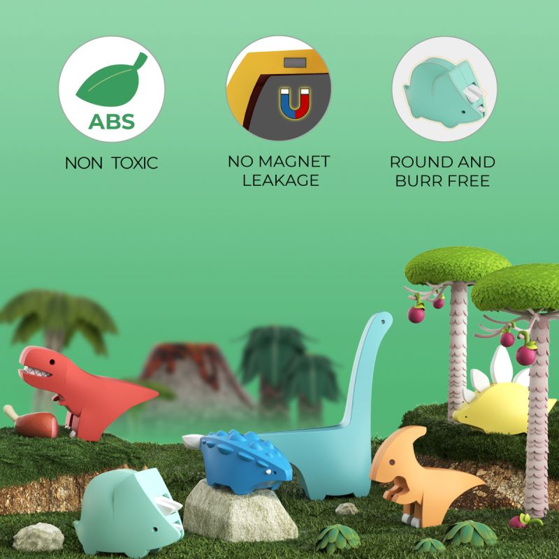 Magnetyczne figurki Dinozaury 3D Half Toys Diorama