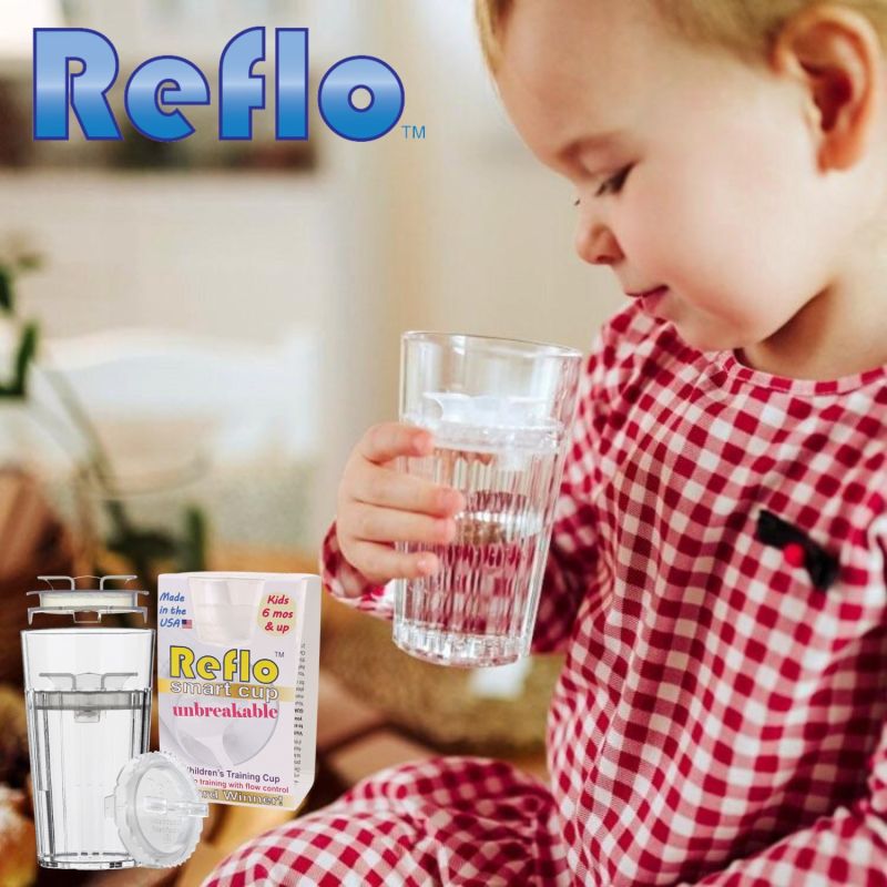 Reflo NOWY NIETŁUKĄCY kubek treningowy dla dzieci bezbarwny