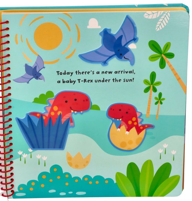 Naklejki silikonowe z książeczką dinozaury