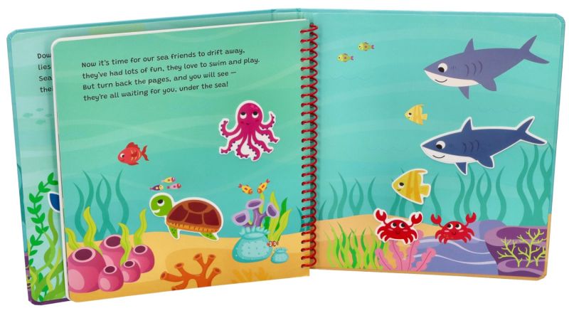 Książeczka z naklejkami silikonowymi morskie stwory