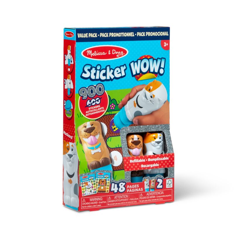 Sticker WOW! Dwupak z naklejkami- Pies i Kot (900 naklejek)
