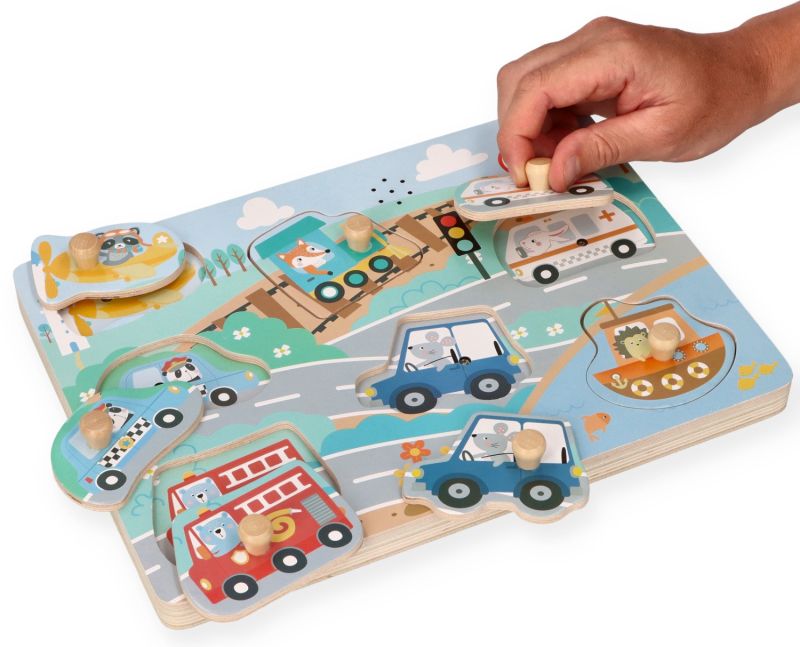 Puzzle dźwiękowe Pojazdy