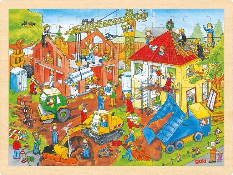 Puzzle duże na budowie