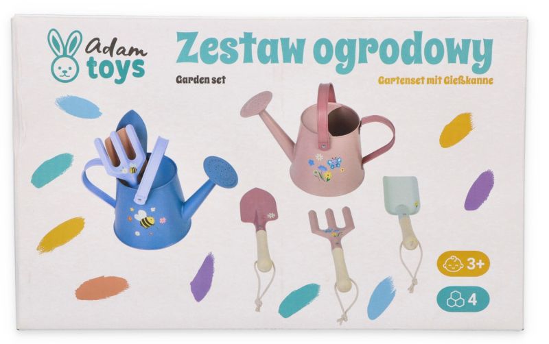 Różowy zestaw narzędzi ogrodowych
