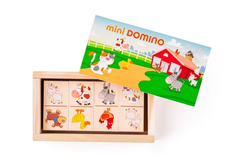 Mini Domino w pudełko - Zwierzątka