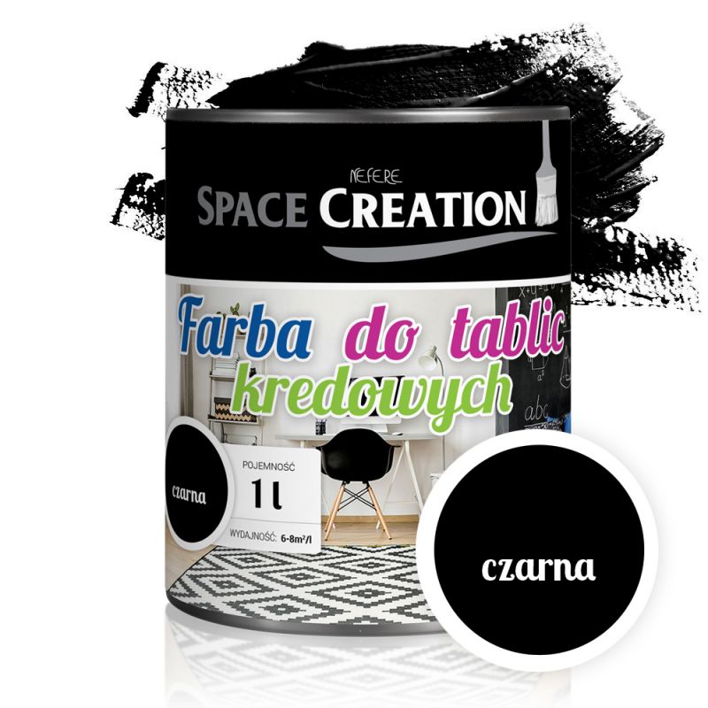 Farba tablicowa CZARNA  Space Creation 1 litr