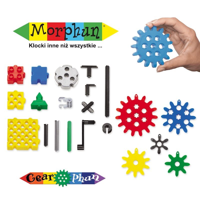 Zestaw klocków i kół zębatych, Morphun 320 elementów