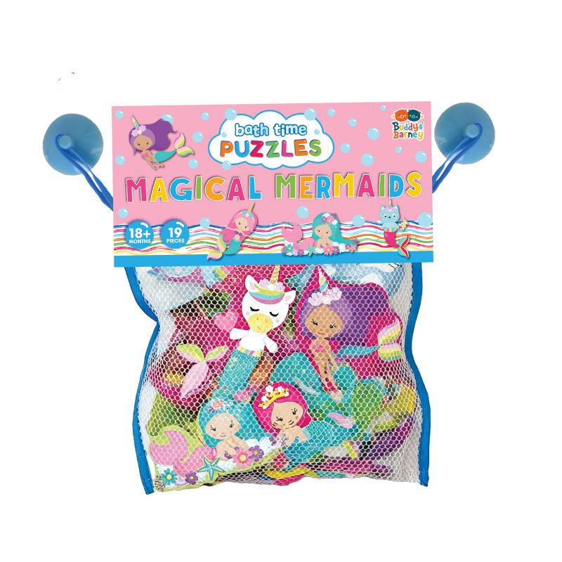 Puzzle do kąpieli naklejki z syrenkami