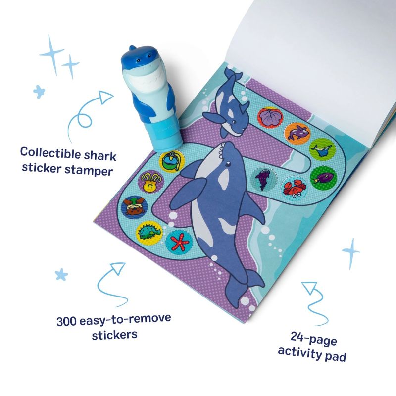 Sticker WOW! Książeczka aktywności + stempel Rekin
