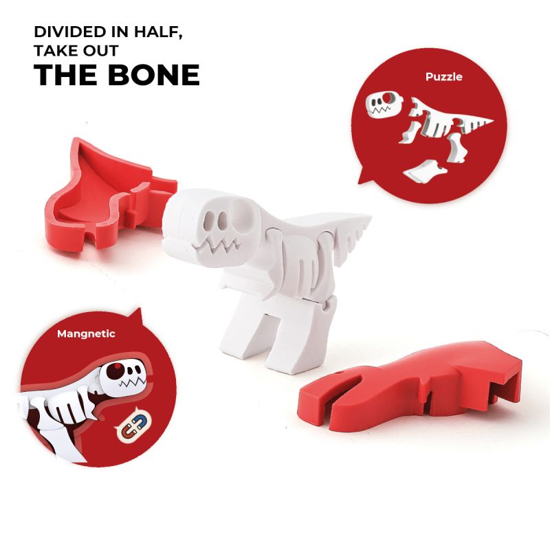 Magnetyczne figurki Dinozaury 3D Half Toys Diorama