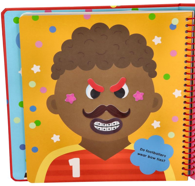 Książeczka z naklejkami silikonowymi śmieszne twarze