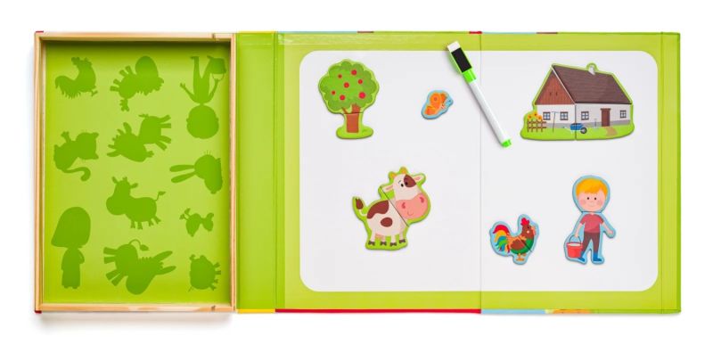 Układanka magnetyczna w pudełku Farma