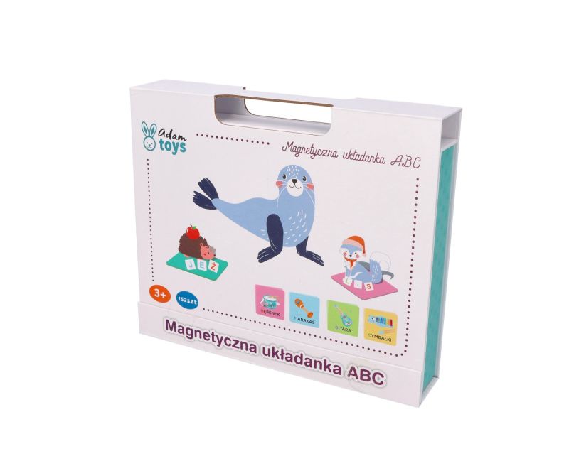 Układanka magnetyczna ABC z literkami i obrazkami - polskie znaki Adam Toys