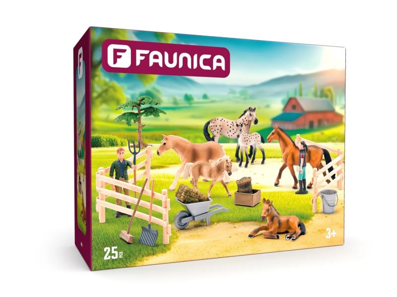 Zestaw 25 Koni Faunica (Cętkowane i Brązowe)