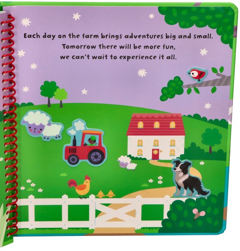 Książeczka z naklejkami silikonowymi farma