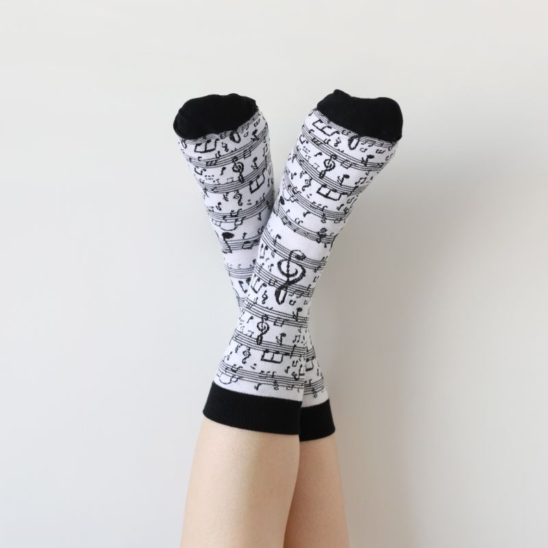 Skarpetki bawełniane z nutami