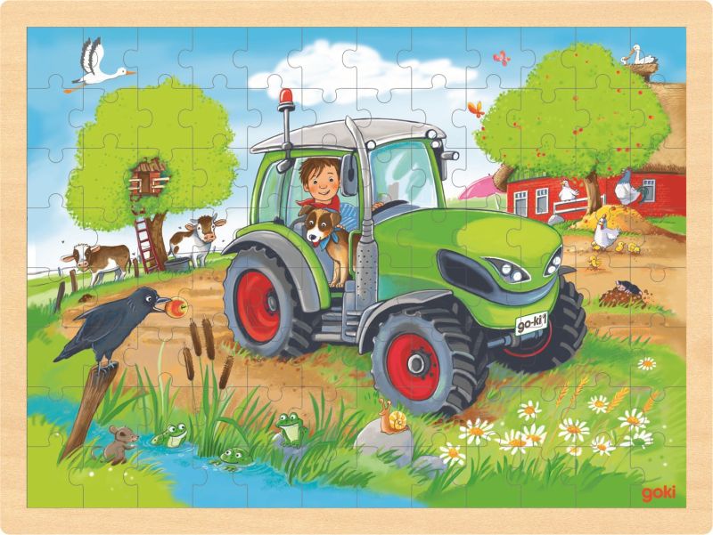 Puzzle Wesoły Traktor, 96 elementów