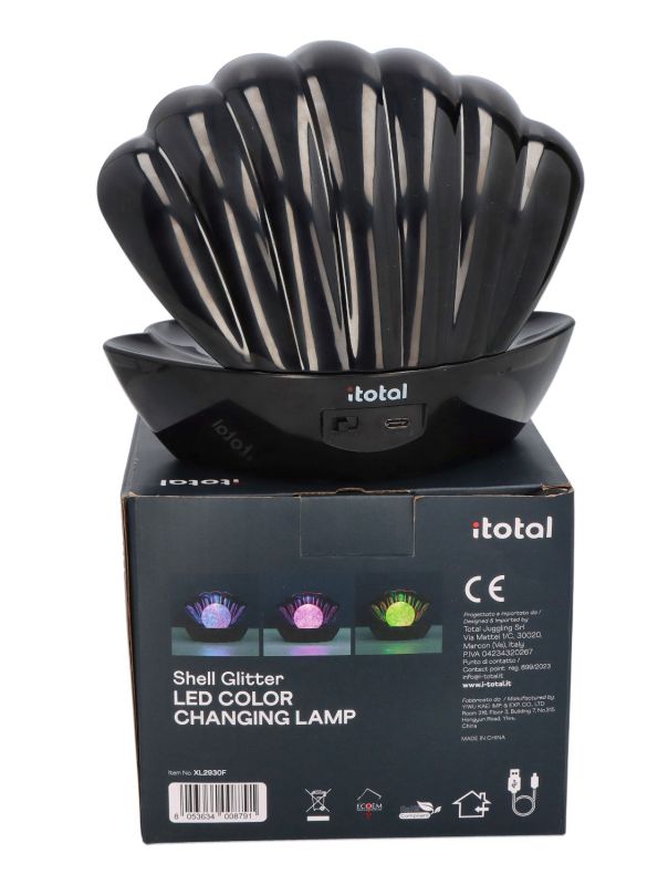 Lampka dekoracyjna Muszla z brokatową kulą