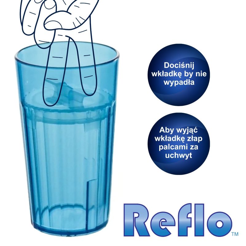 Reflo NOWY NIETŁUKĄCY kubek treningowy dla dzieci niebieski
