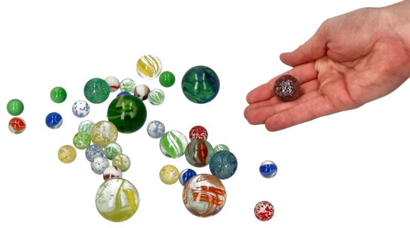 Szklaki Marbles - Szklane kulki 50 sztuk w woreczku
