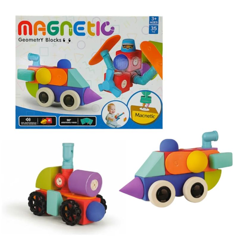 Magnetyczne klocki piankowe Tong LE, 35 el. 3+