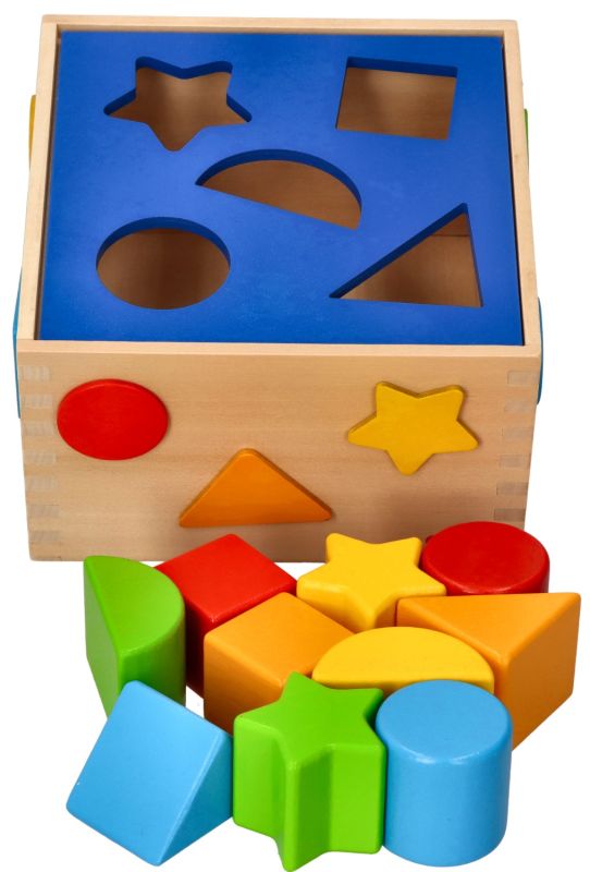 Sorter z klockami drewnianymi