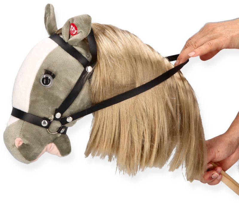 Konik na patyku Hobby Horse Siwek Premium