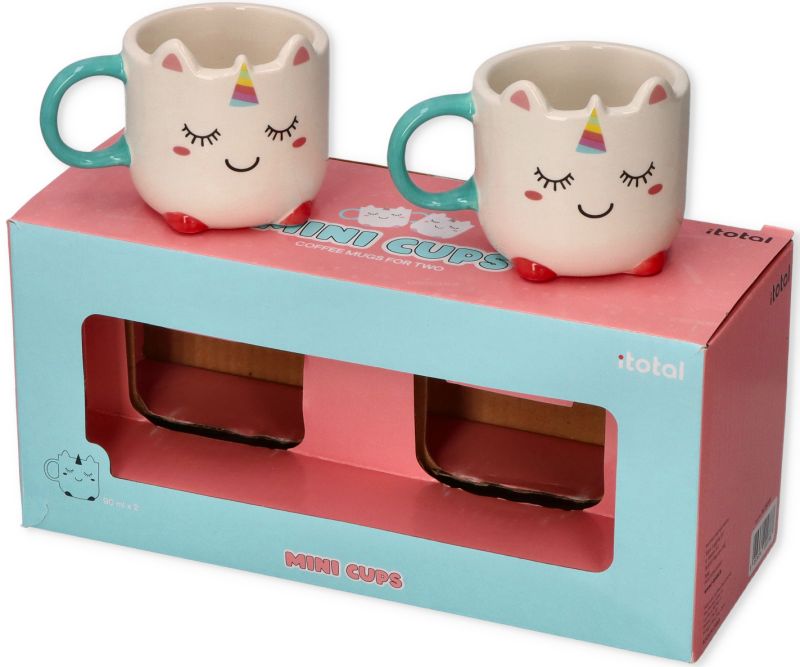 Mini kubki na espresso z jednorożcami