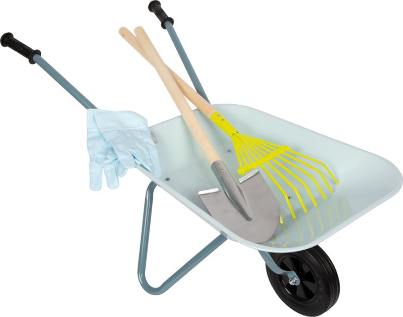 Taczka z narzędziami ogrodowymi 