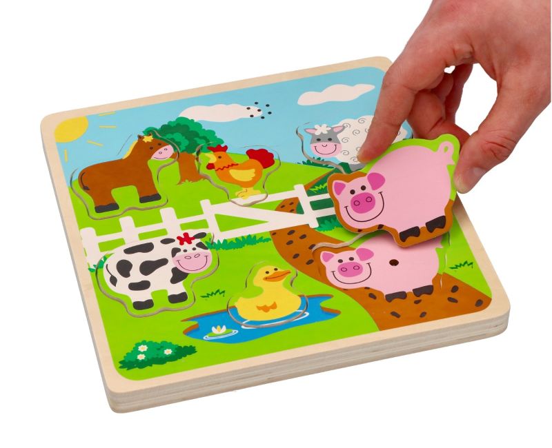 Puzzle dźwiękowe - zwierzęta z farmy