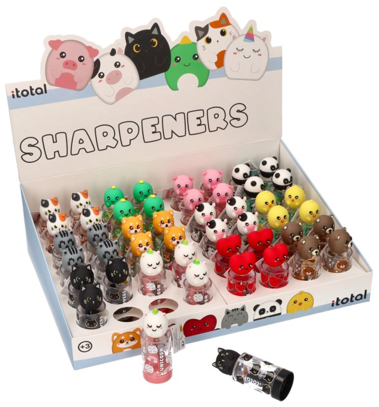 Temperówka z pojemnikiem 1szt, różne wzory