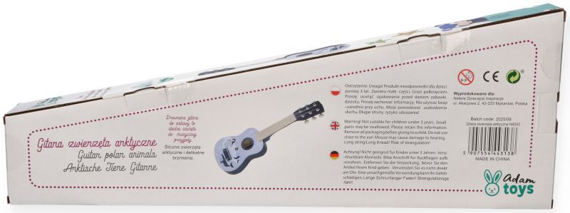 Gitara drewniana zwierzęta arktyczne - bezpieczeństwo produktu
