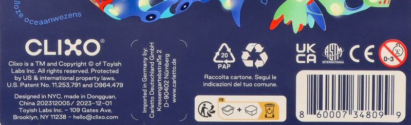 Klocki magnetyczne Clixo Podwodna Ekspedycja - bezpieczeństwo produktu
