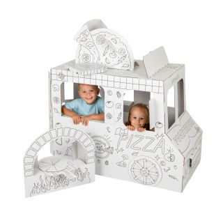 Food Truck - tekturowy pojazd do pokolorowania