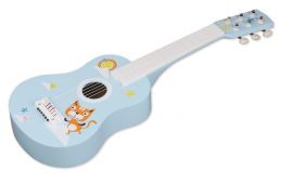 Gitara drewniana z kotkiem