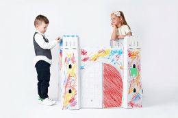 Wspaniały zamek - kartonowa zabawka do pomalowania