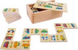 Domino drewniane obrazkowe - Pojazdy