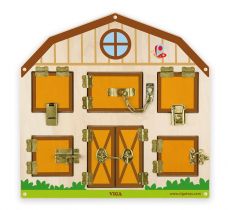 Układanka panel ścienny - stodoła z zamknięciami