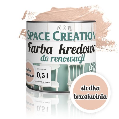Space Creation farba kredowa - słodka brzoskwinia 0,5l
