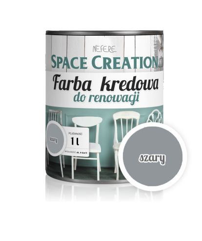 Farba kredowa do stylizacji mebli - szara 1 litr